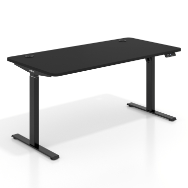 scrivania regolabile in altezza nero pure black erghos go 1