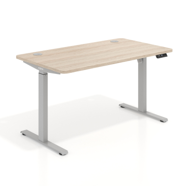 scrivania regolabile in altezza aluminio flax oak erghos go 1