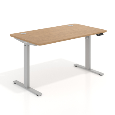 scrivania regolabile in altezza aluminio red oak erghos go 1