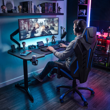 scrivania gaming nero stratos pro 14