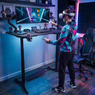 scrivania gaming nero stratos pro 15
