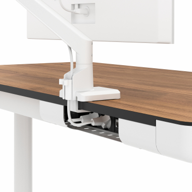 scrivania regolabile in altezza bianco light walnut nolan 7