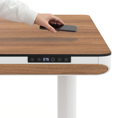 scrivania regolabile in altezza bianco light walnut nolan 5