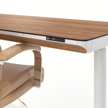 scrivania regolabile in altezza bianco light walnut nolan 10