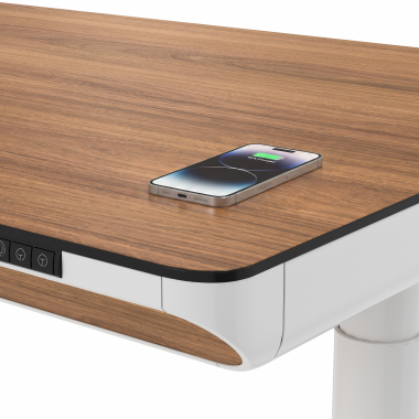 scrivania regolabile in altezza bianco light walnut nolan 12