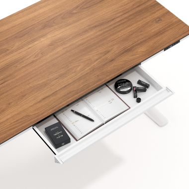 scrivania regolabile in altezza bianco light walnut nolan 6