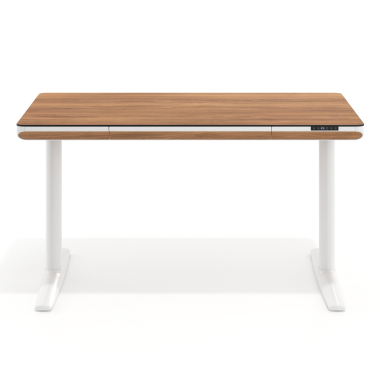 scrivania regolabile in altezza bianco light walnut nolan 3