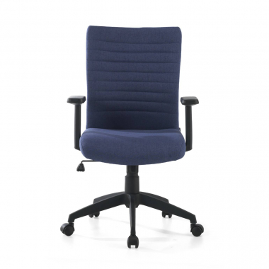 sedia girevole blu kobe tessuto braccioli fissi supporto lombare 3