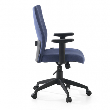 sedia girevole blu kobe tessuto braccioli fissi supporto lombare 7