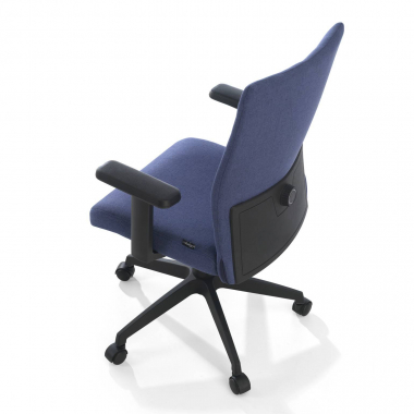 sedia girevole blu kobe tessuto braccioli fissi supporto lombare 6