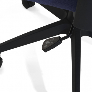 sedia girevole blu kobe tessuto braccioli fissi supporto lombare 4