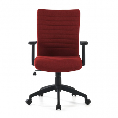 sedia girevole rosso kobe tessuto braccioli fissi supporto lombare 3