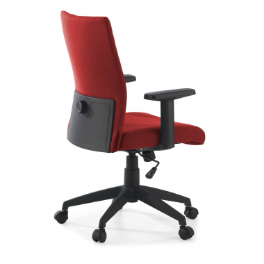 sedia girevole rosso kobe tessuto braccioli fissi supporto lombare 7