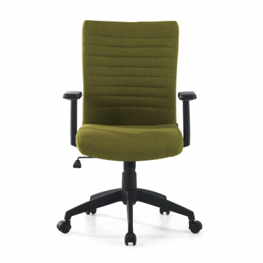 sedia girevole verde kobe tessuto braccioli fissi supporto lombare 3