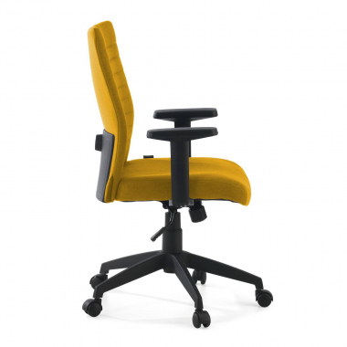 sedia girevole giallo kobe tessuto braccioli fissi supporto lombare 6