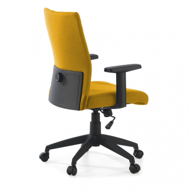 sedia girevole giallo kobe tessuto braccioli fissi supporto lombare 7