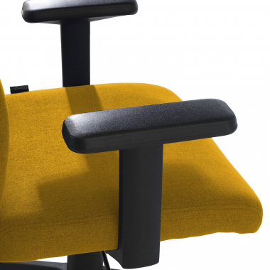 sedia girevole giallo kobe tessuto braccioli fissi supporto lombare 5