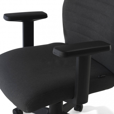sedia girevole nero kobe tessuto braccioli fissi supporto lombare 5
