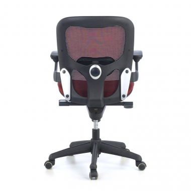 sedia ergonomica rosso sedia da ufficio rete transpirante braccioli mobili supporto lombare 8