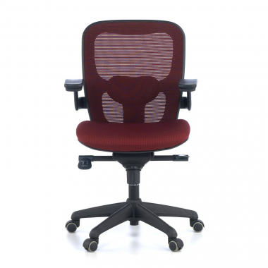 sedia ergonomica rosso sedia da ufficio rete transpirante braccioli mobili supporto lombare 4