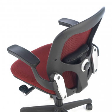 sedia ergonomica rosso sedia da ufficio rete transpirante braccioli mobili supporto lombare 7