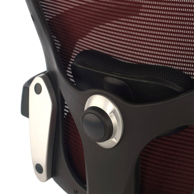 sedia ergonomica rosso sedia da ufficio rete transpirante braccioli mobili supporto lombare 6
