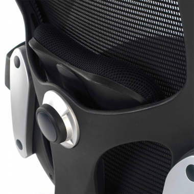 sedia ergonomica nero sedia da ufficio rete transpirante braccioli mobili supporto lombare 6