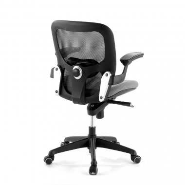 sedia ergonomica grigio sedia da ufficio rete transpirante braccioli mobili supporto lombare 7