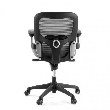 sedia ergonomica grigio sedia da ufficio rete transpirante braccioli mobili supporto lombare 8