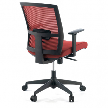 sedia ergonomica rosso struttura nera rete transpirante braccioli regolabili 1d supporto lombare 8