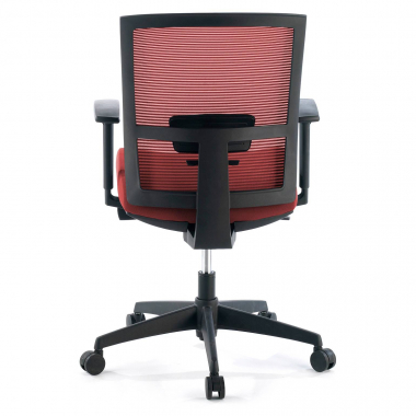 sedia ergonomica rosso struttura nera rete transpirante braccioli regolabili 1d supporto lombare 9
