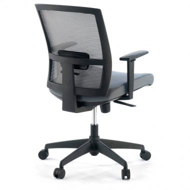 sedia ergonomica grigio struttura nera rete transpirante braccioli regolabili 1d supporto lombare 8