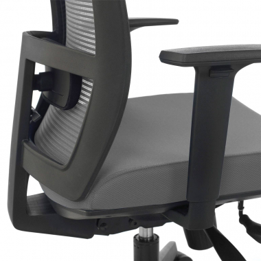 sedia ergonomica grigio struttura nera rete transpirante braccioli regolabili 1d supporto lombare 5