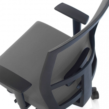 sedia ergonomica grigio struttura nera rete transpirante braccioli regolabili 1d supporto lombare 6