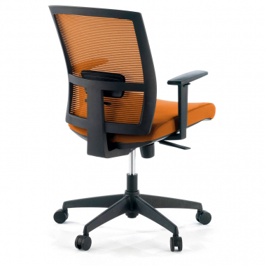 sedia ergonomica arancione struttura nera rete transpirante braccioli regolabili 1d supporto lombare 8