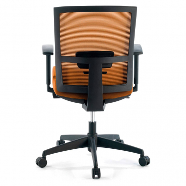 sedia ergonomica arancione struttura nera rete transpirante braccioli regolabili 1d supporto lombare 7