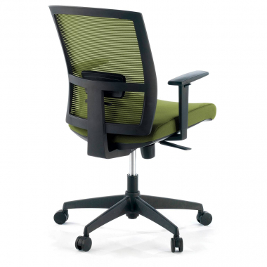 sedia ergonomica verde struttura nera rete transpirante braccioli regolabili 1d supporto lombare 8