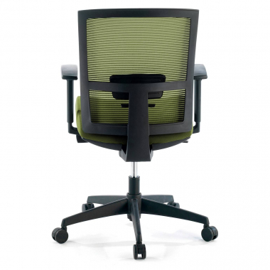 sedia ergonomica verde struttura nera rete transpirante braccioli regolabili 1d supporto lombare 7