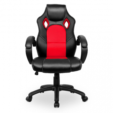 sedia gaming rosso racer ecopelle braccioli fissi 3