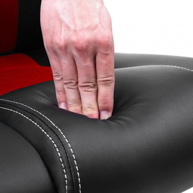 sedia gaming rosso racer ecopelle braccioli fissi 6