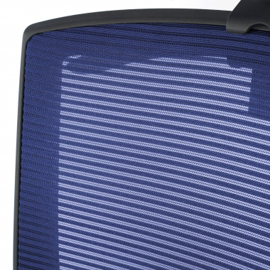 sedia ergonomica blu struttura nera poggiatesta rete transpirante braccioli regolabili 1d supporto lombare poggiatesta 6