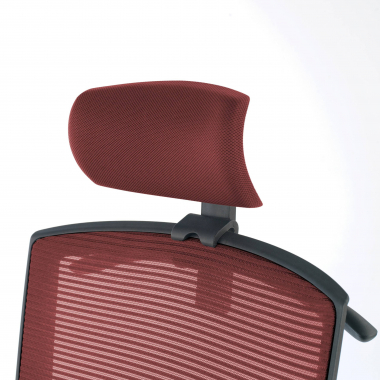 sedia ergonomica rosso struttura nera poggiatesta rete transpirante braccioli regolabili 1d supporto lombare poggiatesta 6