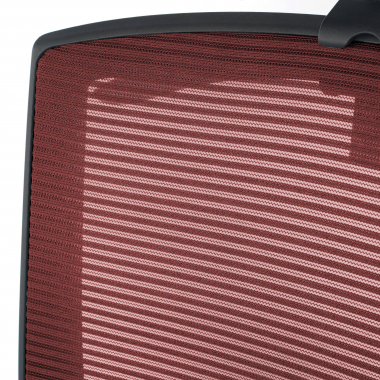 sedia ergonomica rosso struttura nera poggiatesta rete transpirante braccioli regolabili 1d supporto lombare poggiatesta 9