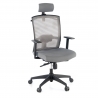Sedia Ufficio Ergonomica Akira white con poggiatesta