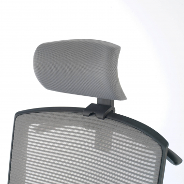 sedia ergonomica grigio struttura nera poggiatesta rete transpirante braccioli regolabili 1d supporto lombare poggiatesta 9