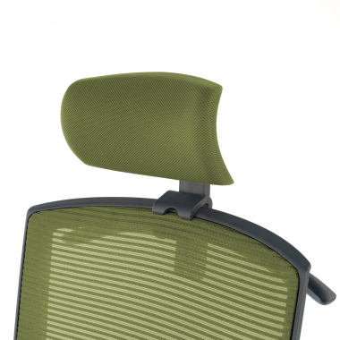 sedia ergonomica verde struttura nera poggiatesta rete transpirante braccioli regolabili 1d supporto lombare poggiatesta 9
