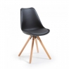 Sedia scandinava Norway, design, gambe in legno