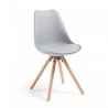Sedia scandinava Norway, design, gambe in legno