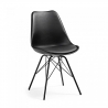 Sedia scandinava Norway, design, gambe in metallo