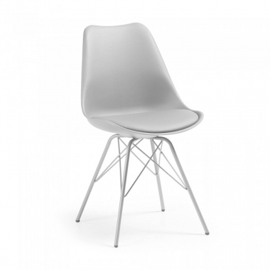 sedia da conferenza grigio sedia base metallica di plastica senza braccioli 1